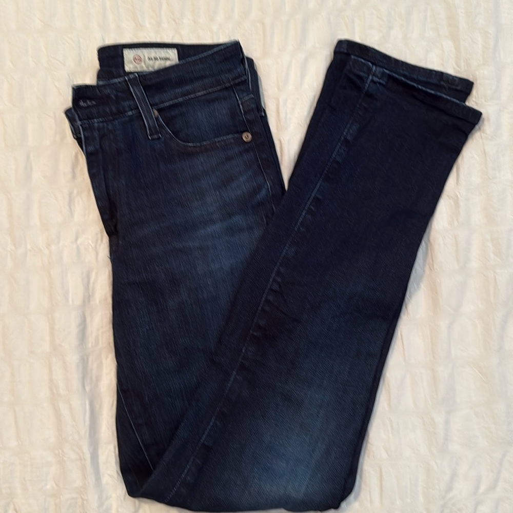 AG Mari High Rise Slim Straight in Dark Denim size 26
